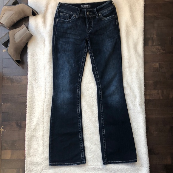 Silver Jeans Blue Suki Surplus Curvy Fit Bootcut Jeans Size 27 - Picture 3 of 14